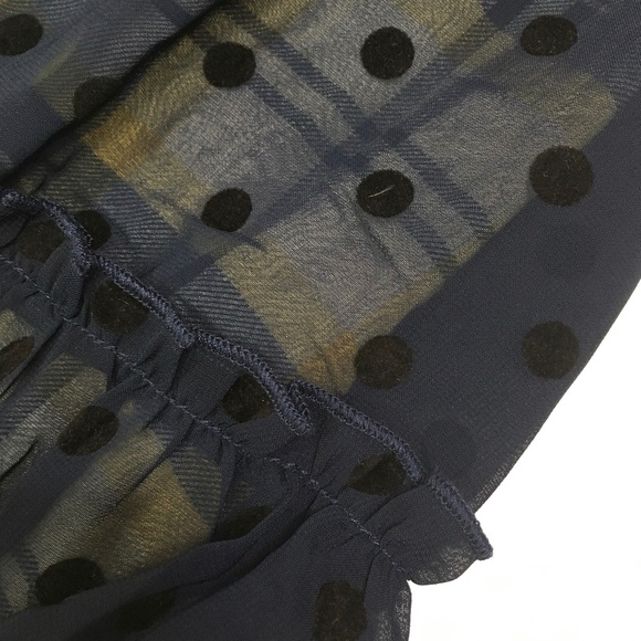 Miss Finch Skirt Yellow, Navy & White Plaid Large new - Picture 7 of 8